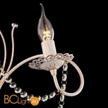 Бра Eurosvet Арабеска 10002/1 белый с золотом/прозрачный хрусталь Strotskis - Фото 0