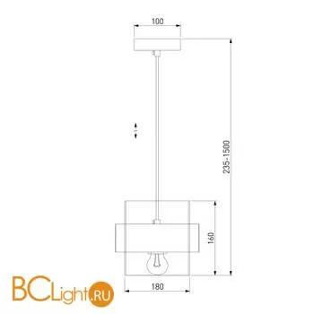 Подвесной светильник Eurosvet Arcada 50243/1 хром a060522 - Фото 2