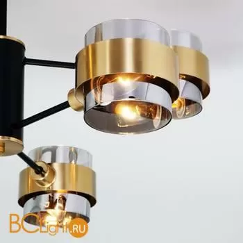 Люстра Eurosvet Arcada 70127/6 черный/дымчатый a060652 - Фото 0