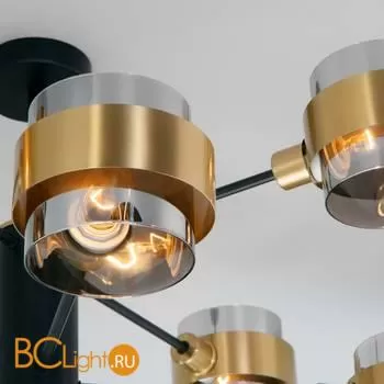 Люстра Eurosvet Arcada 70127/8 черный/дымчатый a060653 - Фото 0