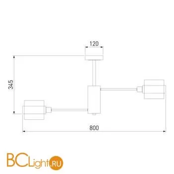 Люстра Eurosvet Arcada 70127/8 черный/дымчатый a060653 - Фото 3
