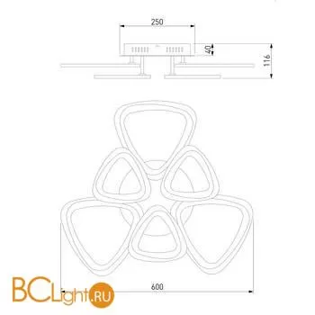 Потолочный светильник Eurosvet Areo 90216/6 белый - Фото 3
