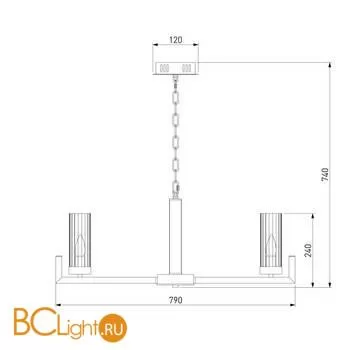 Люстра Eurosvet Arganie 60133/8 серебро a057760 - Фото 4