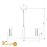 Люстра Eurosvet Arganie 60133/8 серебро a057760 - Фото 4