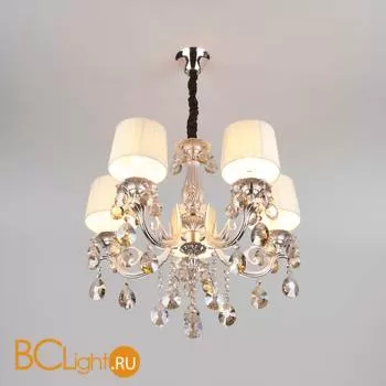 Люстра Eurosvet Argenta 10098/5 серебро/тонированный хрусталь Strotskis - Фото 1