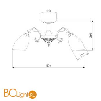 Потолочная люстра Eurosvet Ariele 22010/5 античная бронза - Схема