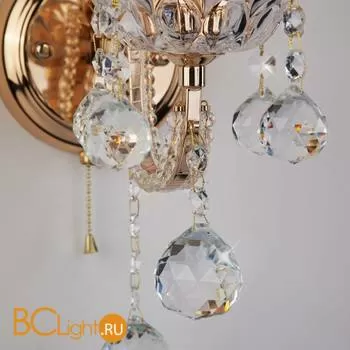 Бра Eurosvet Ariella 10044/1 золото/прозрачный хрусталь Strotskis - Фото 1