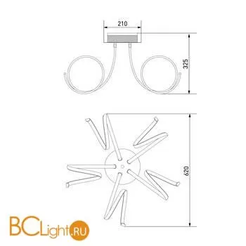 Люстра Eurosvet Aries 90042/5 белый - Фото 3