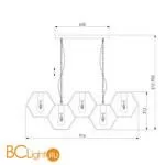 Подвесной светильник Eurosvet Arnia 70117/5 черный - Фото 3