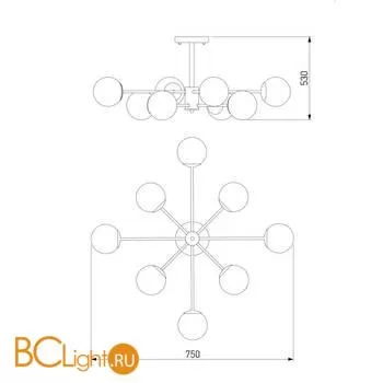 Люстра Eurosvet Ascot 30166/8 золото - Фото 3