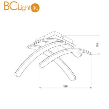 Потолочный светильник Eurosvet Assara 90085/4 белый 36W - Схема