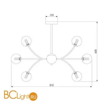Люстра Eurosvet Astro 30179 матовое золото a057440 - Фото 2