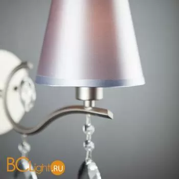Бра Eurosvet Aurelia 10089/1 сатин-никель/прозрачный хрусталь Strotskis - Фото 6
