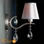 Бра Eurosvet Aurelia 10089/1 сатин-никель/прозрачный хрусталь Strotskis - Фото 3