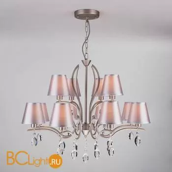 Люстра Eurosvet Aurelia 10089/12 сатин-никель/прозрачный хрусталь Strotskis