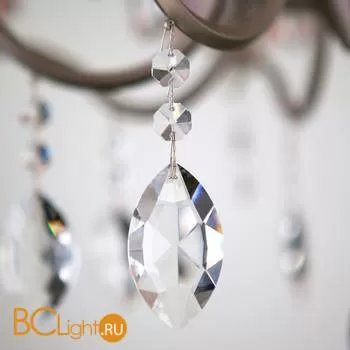 Люстра Eurosvet Aurelia 10089/12 сатин-никель/прозрачный хрусталь Strotskis - Фото 8