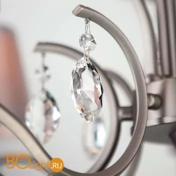 Люстра Eurosvet Aurelia 10089/12 сатин-никель/прозрачный хрусталь Strotskis - Фото 9