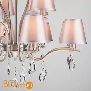 Люстра Eurosvet Aurelia 10089/12 сатин-никель/прозрачный хрусталь Strotskis - Фото 6