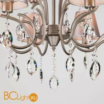 Люстра Eurosvet Aurelia 10089/12 сатин-никель/прозрачный хрусталь Strotskis - Фото 7