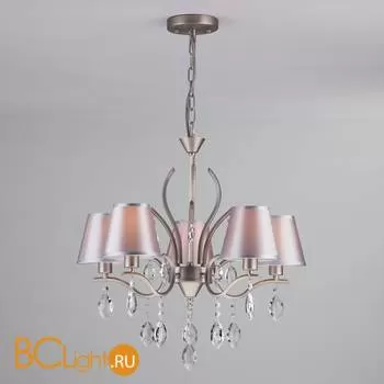 Люстра Eurosvet Aurelia 10089/5 сатин-никель/прозрачный хрусталь Strotskis