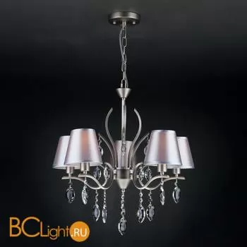 Люстра Eurosvet Aurelia 10089/5 сатин-никель/прозрачный хрусталь Strotskis - Фото 0