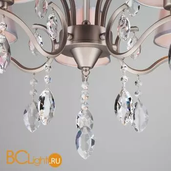 Люстра Eurosvet Aurelia 10089/5 сатин-никель/прозрачный хрусталь Strotskis - Фото 6