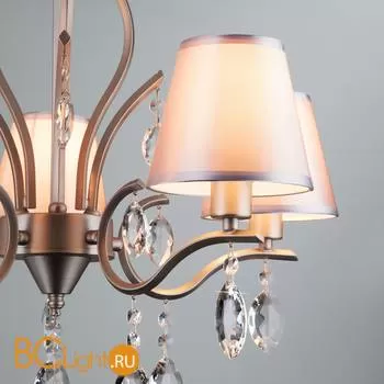 Люстра Eurosvet Aurelia 10089/5 сатин-никель/прозрачный хрусталь Strotskis - Фото 8