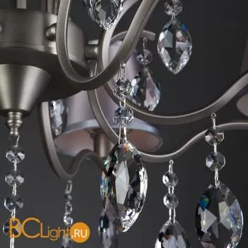 Люстра Eurosvet Aurelia 10089/8 сатин-никель/прозрачный хрусталь Strotskis - Фото 8