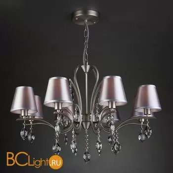 Люстра Eurosvet Aurelia 10089/8 сатин-никель/прозрачный хрусталь Strotskis - Фото 0