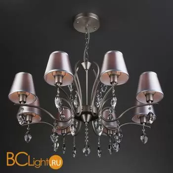 Люстра Eurosvet Aurelia 10089/8 сатин-никель/прозрачный хрусталь Strotskis - Фото 3