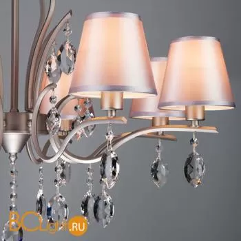 Люстра Eurosvet Aurelia 10089/8 сатин-никель/прозрачный хрусталь Strotskis - Фото 7