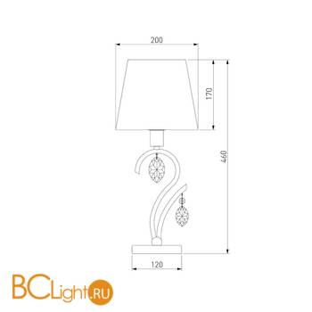 Настольная лампа Eurosvet Aurelia 01059/1 сатин-никель/прозрачный хрусталь Strotskis - Схема