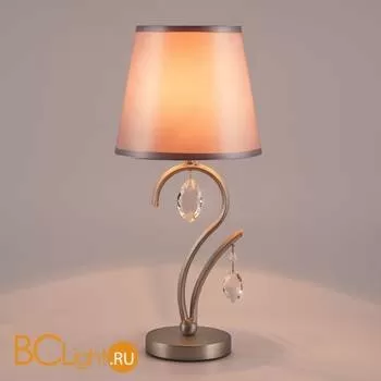 Настольная лампа Eurosvet Aurelia 01059/1 сатин-никель/прозрачный хрусталь Strotskis - Фото 0
