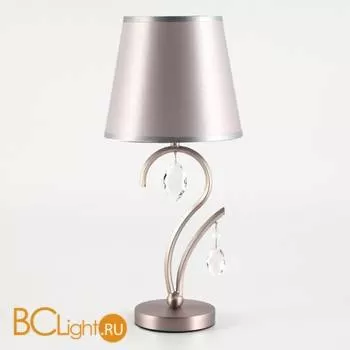 Настольная лампа Eurosvet Aurelia 01059/1 сатин-никель/прозрачный хрусталь Strotskis - Фото 2