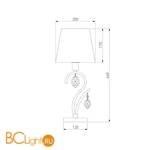 Настольная лампа Eurosvet Aurelia 01059/1 сатин-никель/прозрачный хрусталь Strotskis - Схема