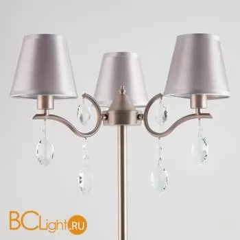 Торшер Eurosvet Aurelia 01059/3 сатин-никель/прозрачный хрусталь Strotskis - Фото 1