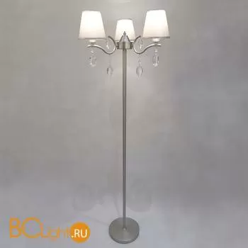 Торшер Eurosvet Aurelia 01059/3 сатин-никель/прозрачный хрусталь Strotskis - Фото 4