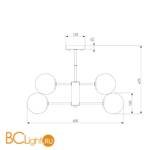 Потолочная люстра Eurosvet Austin 70091/6 черный - Схема