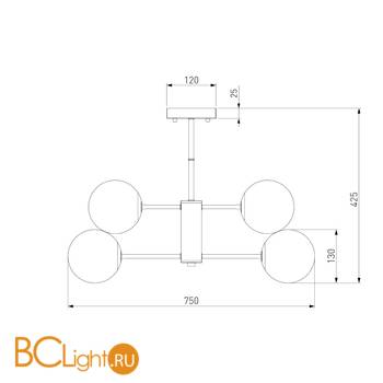 Потолочная люстра Eurosvet Austin 70091/8 черный - Схема