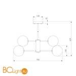 Потолочная люстра Eurosvet Austin 70091/8 черный - Схема