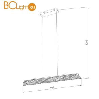 Подвесной светильник Eurosvet Azhur 90075/1 хром 32W - Схема