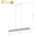 Подвесной светильник Eurosvet Azhur 90075/1 хром 32W - Схема