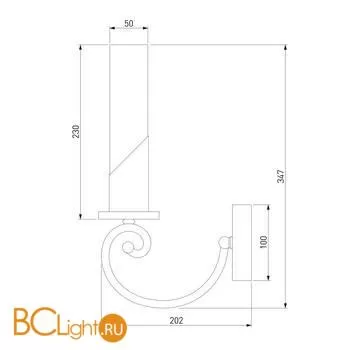 Бра Eurosvet Banci 60117/1 никель - Фото 2