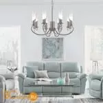 Люстра Eurosvet Banci 60117/8 никель - Фото 0