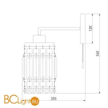 Бра Eurosvet Barra 10100/1 хром - Фото 2