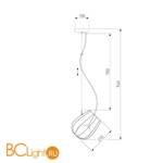 Подвесной светильник Eurosvet Basket 50138/1 черный - Схема