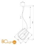 Подвесной светильник Eurosvet Basket 50139/1 черный - Схема