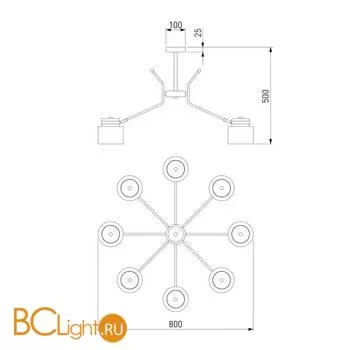 Люстра Eurosvet Batler 70133/8 черный a057400 - Фото 4