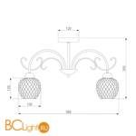 Потолочная люстра Eurosvet Benita 30142/5 хром - Схема