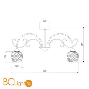 Потолочная люстра Eurosvet Benita 30142/8 хром - Схема